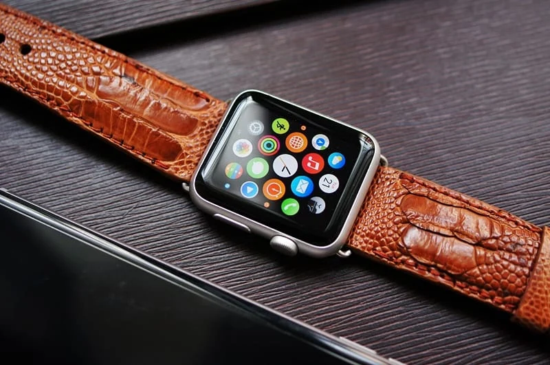 Handmade Ostrich Leg Strap 3 incl. Lugs Adapter for Apple Watch (or Apple Watch Sport) 42mm or 38mm – image 3